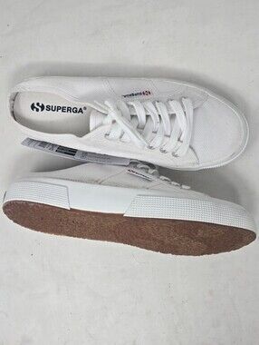 NWT Superga Cotu Canvas Slip on Lace Up Unisex Sneakers Size 6 1/2M, 8W